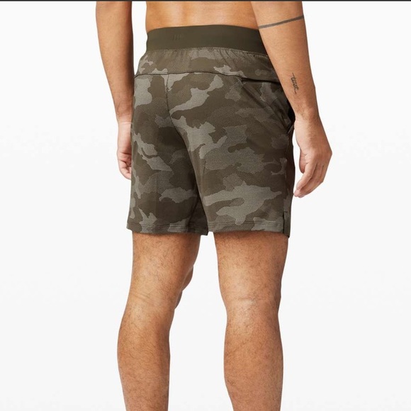 Men's Green Camo Performance Shorts - Picture 3 of 11